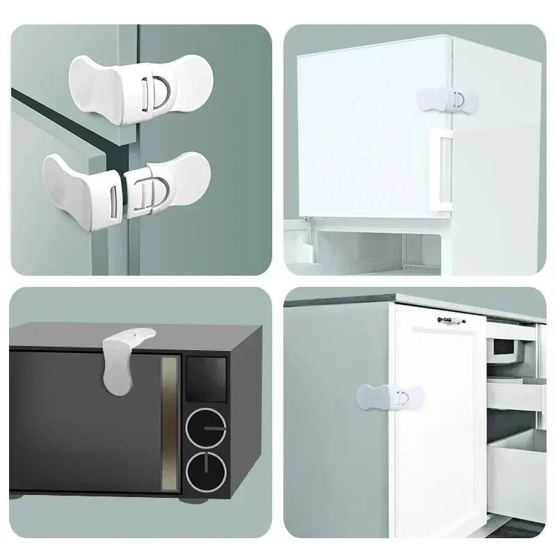 Baby Safety Drawer Lock Security Protection Anti-Pinching Hand Cabinet Drawer Lockers Baby Safety Accessories Buckle for Child