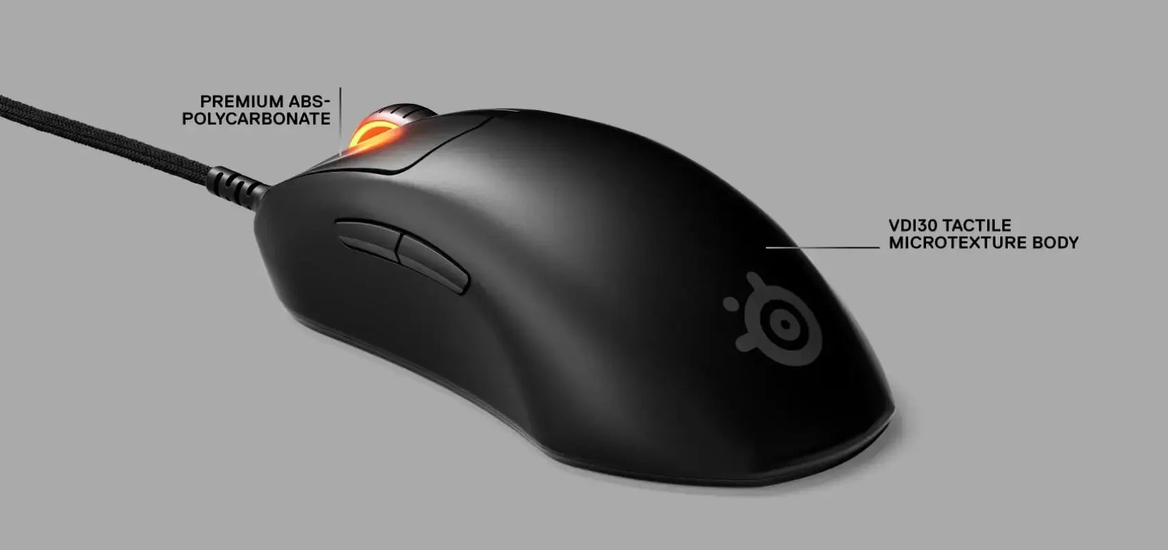 SteelSeries Prime Mini FPS Wired Gaming Mouse RGB Lighting Edition 5 Programmable Buttons 18K CPI TrueMove Pro Sensor – PC/Mac