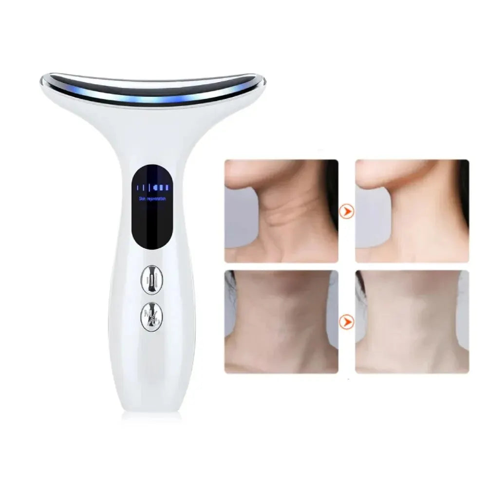 EMS Microcurrent Chin Lifting Face Neck Beauty Device LED Photon Firming Rejuvenation Anti Wrinkle Skin Care Facial Massager