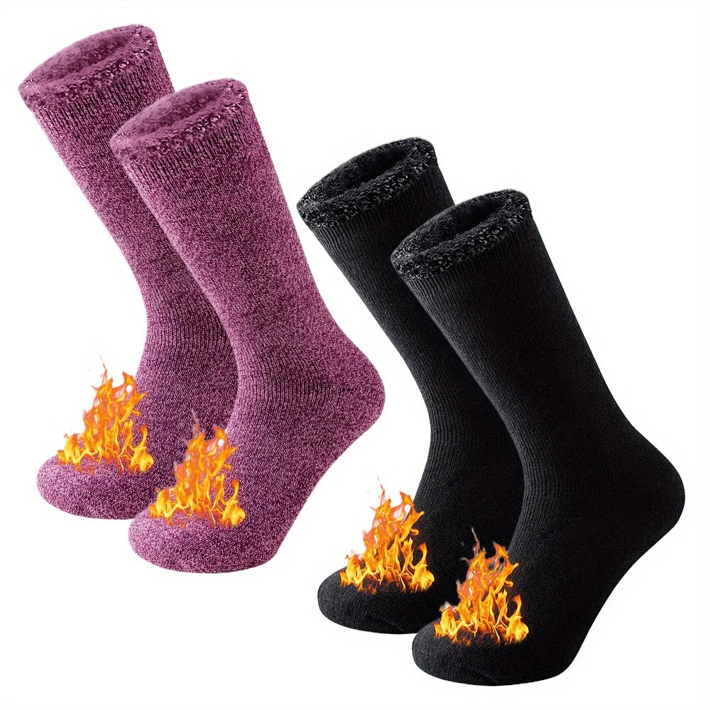 2-Pack Winter Thermal Socks for Men & Women