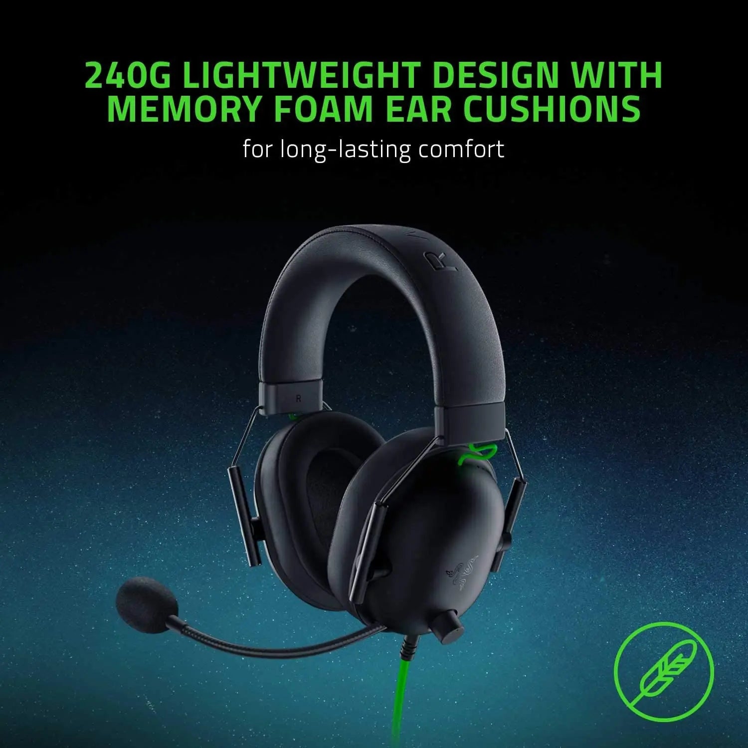 Razer BLACKSHARK V2 X Headphones E-sports Game Headset with Microphone 7.1 Surround Sound Video Gaming Earphone Wired for PC PS5