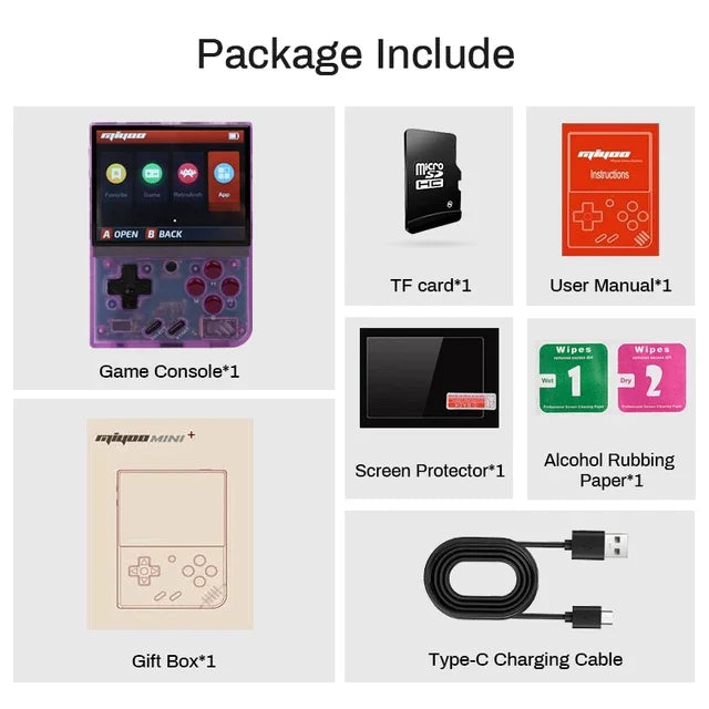 NEW Miyoo mini + Miyoomini Plus 3.5'' IPS OCA Portable 128GB Video Game Consoles ARM-Cortea-A7 3000mAh Support More Retro Game