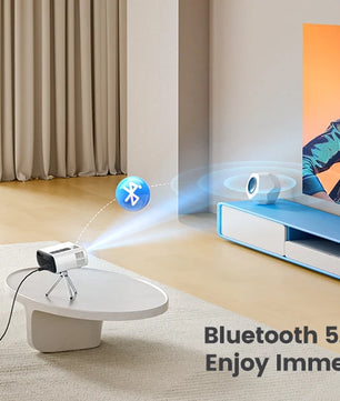 TOPTRO Mini Projector Full HD Support 1080P 16000 Lumens Auto Keystone WiFi Bluetooth Video Projector Portable Home Theater