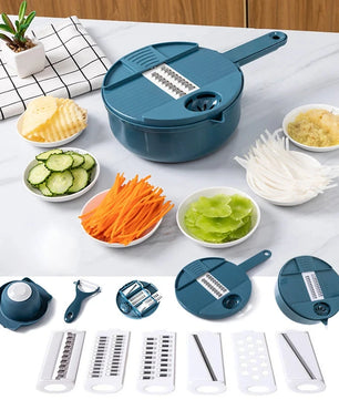 9 in 1 Vegetable Cutter Multi-Functional Potatoes Manually Cut Shred Slicer Grater Kitchenware Acceesories Tools