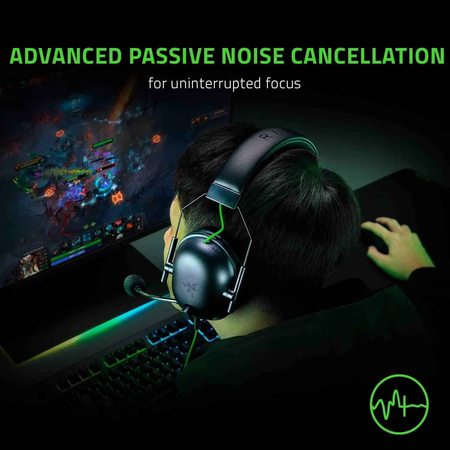 Razer BLACKSHARK V2 X Headphones E-sports Game Headset with Microphone 7.1 Surround Sound Video Gaming Earphone Wired for PC PS5