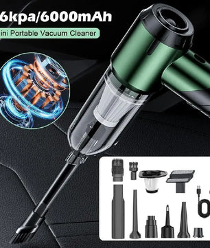 100W Small Portable Vacuum Cleaner 16000PA Foldable High Power Cordless Handheld Vacuum Cleaner Brushless Motor Rechargeable Car