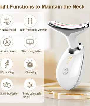 Facial Massager EMS Facial Microcurrent Anti-aging Facial Massager Red Light Therapy Skin Tightening Neck Face Lifting Massager