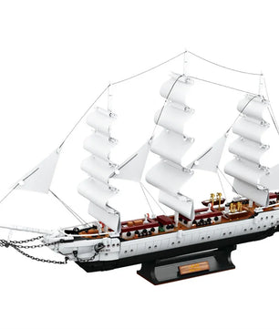 Sailboat Building Toys For Kids 1672pcs 66cm White Swan Sailing Ship Building Blocks MOC Bricks Educational Toys Home Decoration