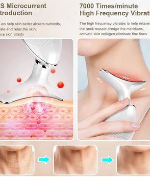 Facial Massager EMS Facial Microcurrent Anti-aging Facial Massager Red Light Therapy Skin Tightening Neck Face Lifting Massager