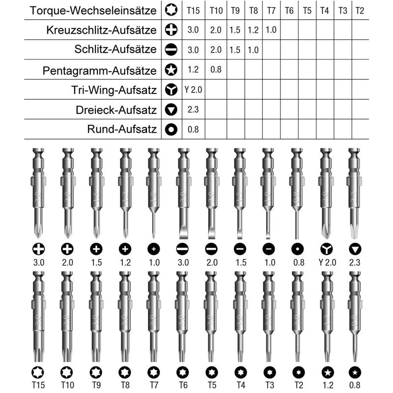 25 PCS Magnetic Screwdriver Set Multi-function Hand Tool Precision Phone  Camera Repair Torx Hex Screw Driver Bits Kits Bag