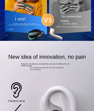 Q71 TWS Bone Conduction Bluetooth Earphones HiFi Stereo Ear Clip Earbud Sports Wireless Headphones Mini Noise Cancelling Headset