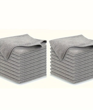5/10/20pcs Kitchen Towel, Ultra-fine Fiber Light Gray Cleaning Cloth Set, Absorbent, Soft And Stain-removing Cloth