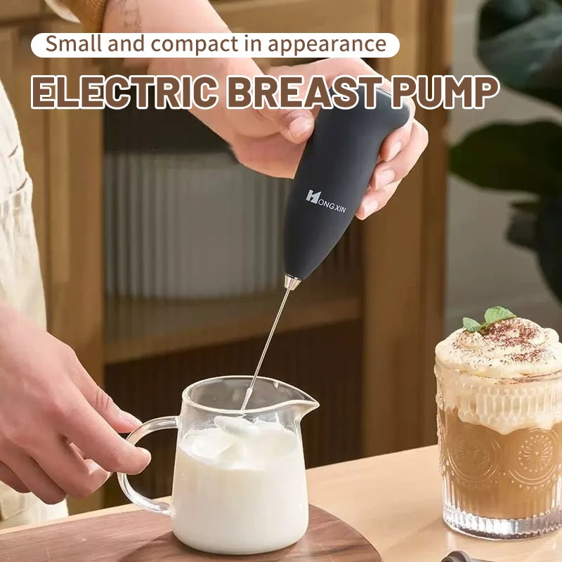 Electric Milk Frother Handheld Mixer – Portable Coffee Foamer and Egg Beater