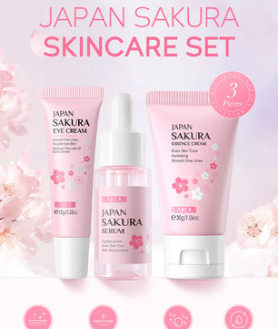 3pcs/set LAIKOU Vitamin C 24K Golden Sakura Skin Care Sets Face Cream
