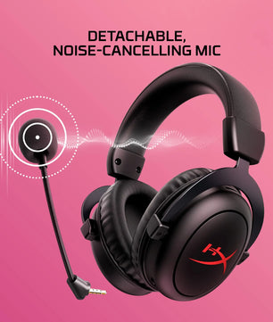 HyperX Cloud II Core Wireless Headset Gaming USB for PC Windows Computer Gamer Detachable Noise Cancelling Microphone DTS Headph