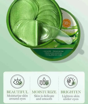 60pcs Aloe Vera Collagen Eye Mask Anti Dark Circles Eyes Bags Moisturizing
