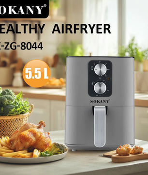 Multifunctional Air Fryer Home 5.5L Smokeless Low Fat High Power Electric Roast Chicken & French Fries Healthy