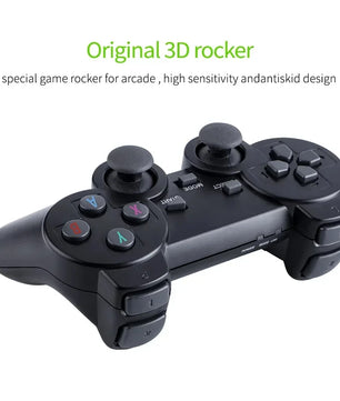 M8+64 Game Console Built-in 20000 + 64GB Two-person Wireless Controller 2.4G Stick 4K HD PS1 GBA Video Children's Christmas Gift