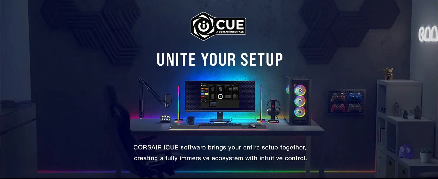Corsair HS55 Surround Gaming Headset (Leatherette Memory Foam Ear Pads, Dolby Audio 7.1 Surround Sound on PC and Mac