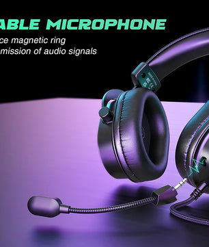 FIFINE Headset,3.5 mm jack&USB Headphone with 7.1 Surround Sound/volum contral/Mute switch for PC/MAC/PS4/PS5 Mixer-H9