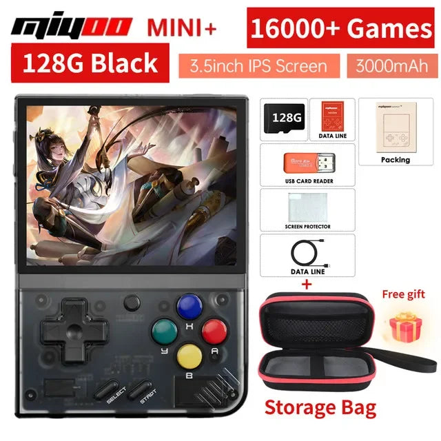 NEW Miyoo mini + Miyoomini Plus 3.5'' IPS OCA Portable 128GB Video Game Consoles ARM-Cortea-A7 3000mAh Support More Retro Game