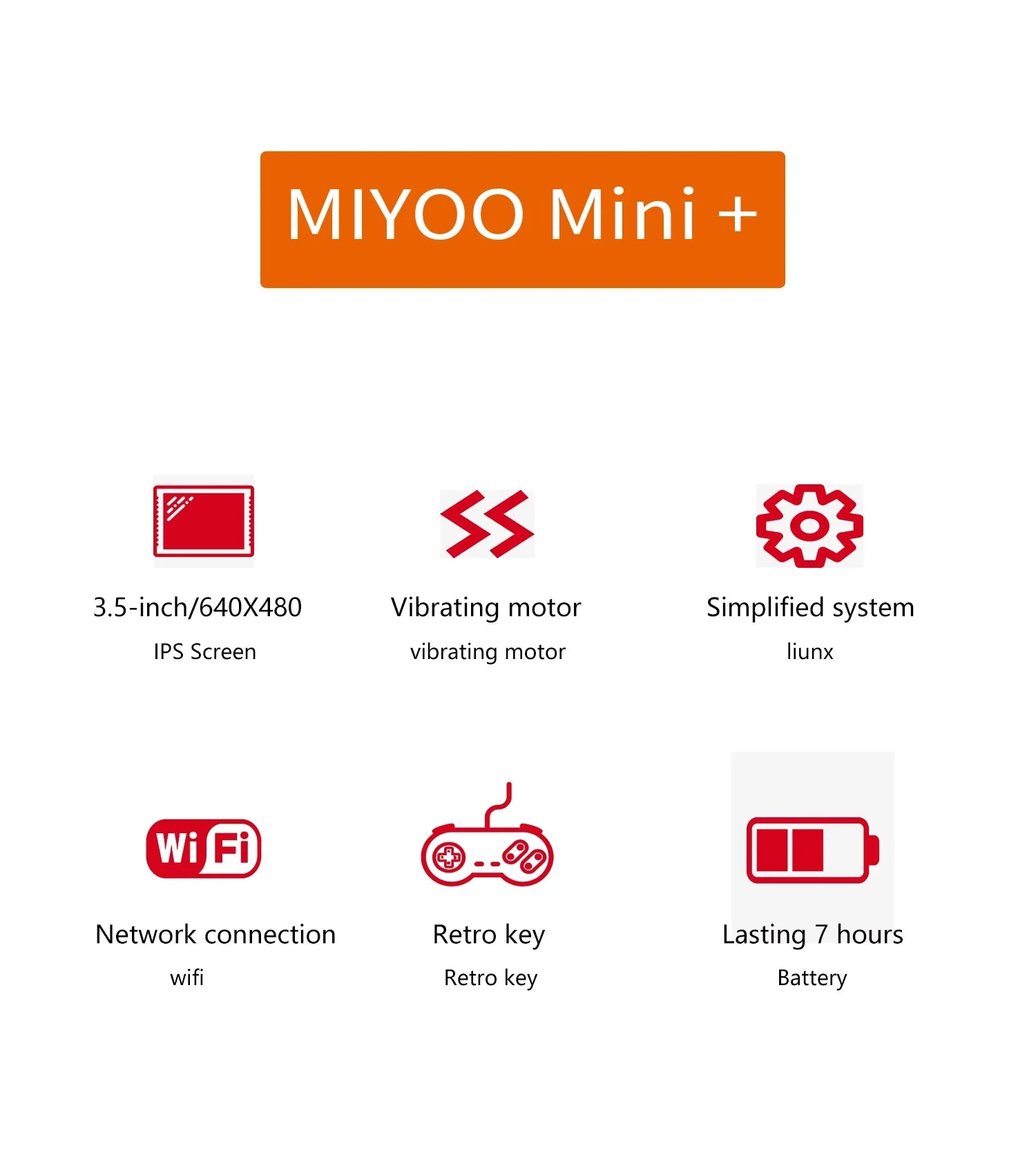 NEW Miyoo mini + Miyoomini Plus 3.5'' IPS OCA Portable 128GB Video Game Consoles ARM-Cortea-A7 3000mAh Support More Retro Game