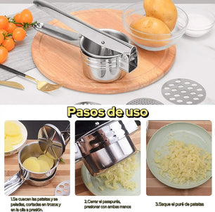 Stainless Steel Potato Masher & Vegetable Juicer