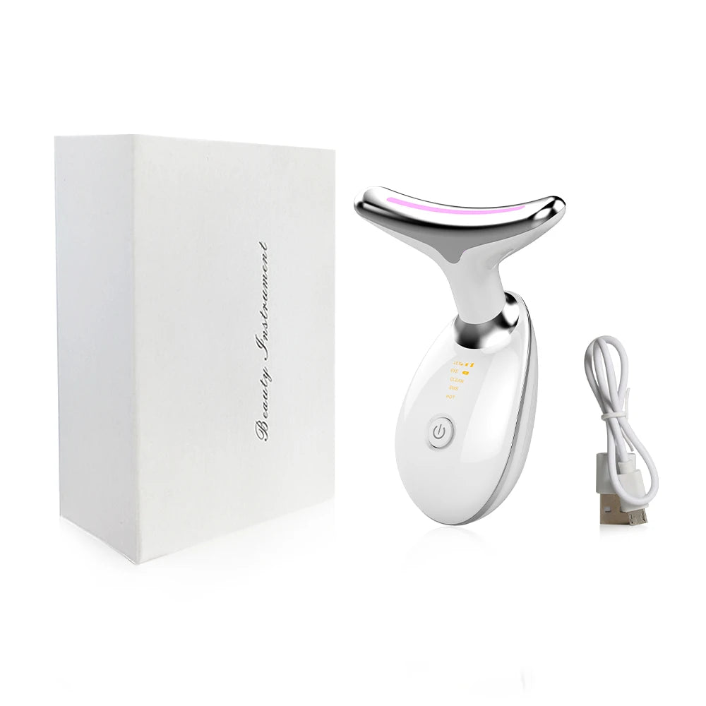 Facial Massager EMS Facial Microcurrent Anti-aging Facial Massager Red Light Therapy Skin Tightening Neck Face Lifting Massager
