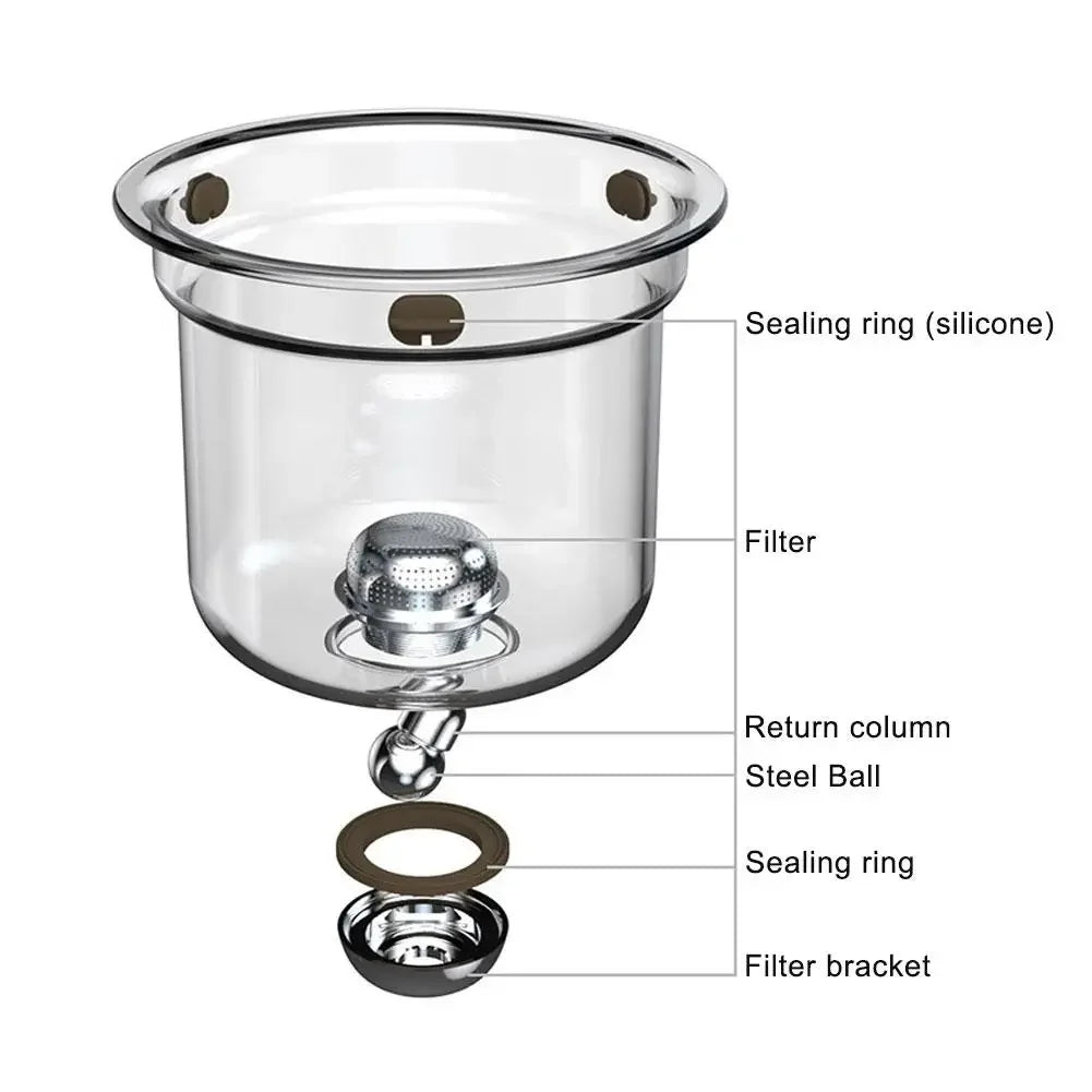 Glass Teapot with Magnetic Switch & Wood Handle – Tea Separation & Filtration