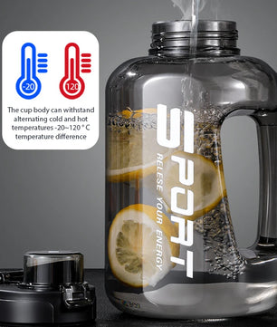 Water Bottle Large Sports Water Bottle Travel Kettle Large Fitness Gym Portable Capacity with Straw Leakage-Proof Cup Drinkware