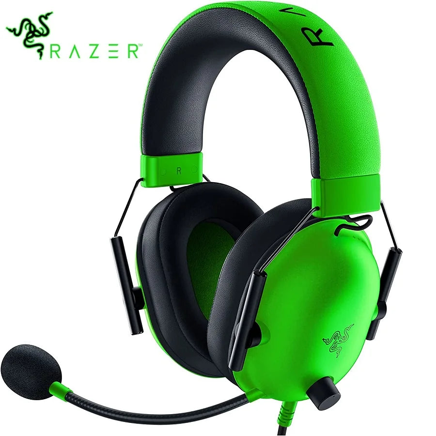 Razer BLACKSHARK V2 X Headphones E-sports Game Headset with Microphone 7.1 Surround Sound Video Gaming Earphone Wired for PC PS5