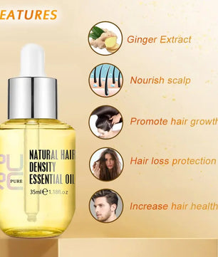PURC Ginger Hair Growth Oil Fast Hair Loss Treatment Smoothing Repair
