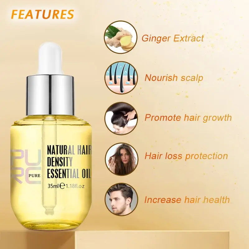 PURC Ginger Hair Growth Oil Fast Hair Loss Treatment Smoothing Repair