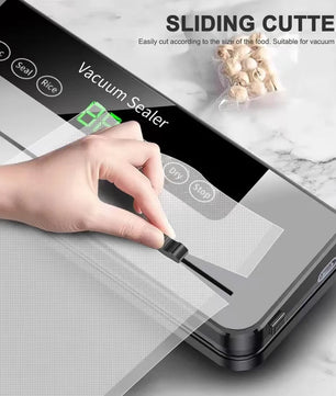 Electric Vacuum Sealer Food Storage Seal Touch Button Dry/Wet Built-in Cutter Kitchen Food Sealing Vacuum packaging machine