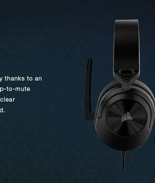 Corsair HS55 Surround Gaming Headset (Leatherette Memory Foam Ear Pads, Dolby Audio 7.1 Surround Sound on PC and Mac