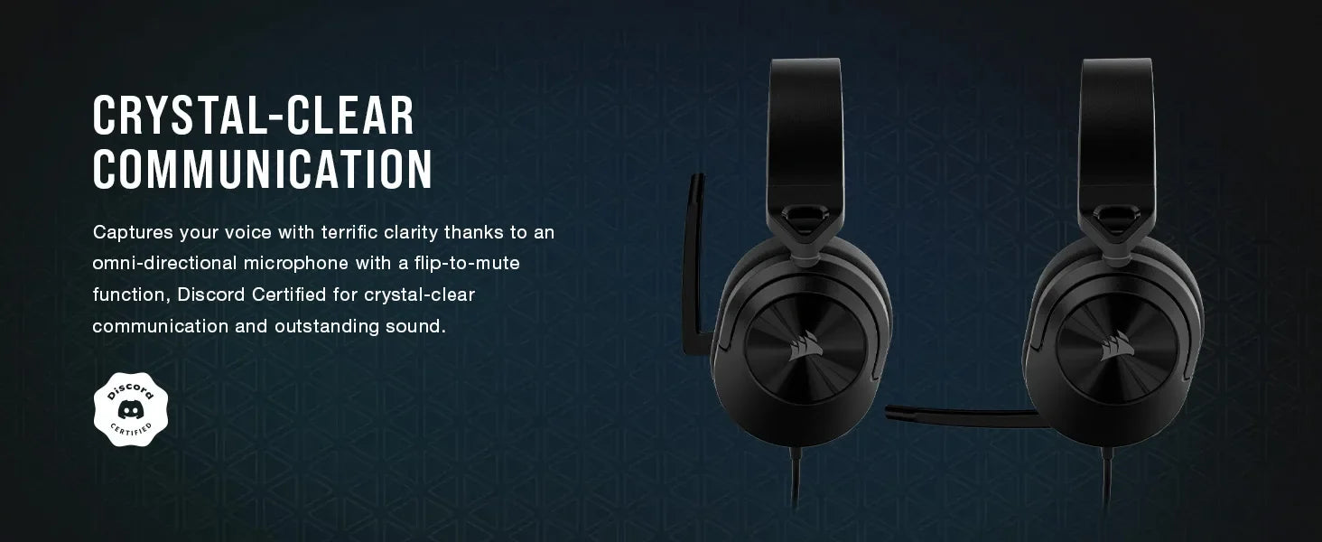 Corsair HS55 Surround Gaming Headset (Leatherette Memory Foam Ear Pads, Dolby Audio 7.1 Surround Sound on PC and Mac