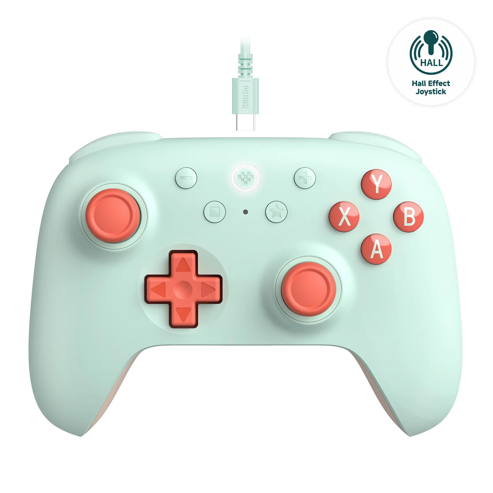 8BitDo Ultimate 2C Wired Gaming Controller Gamepad with Hall Effect Joystick for PC Windows 10 11， Android and Raspberry Pi