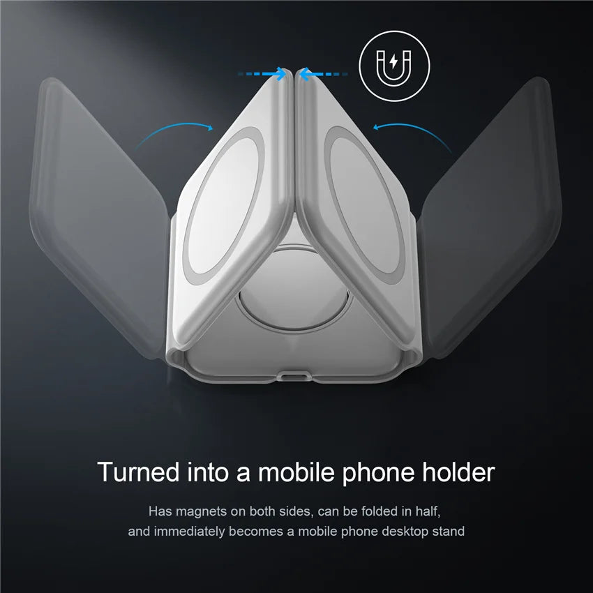 100W 3 in 1 foldable Wireless Charger Pad Stand for iPhone 15 14 13 12Pro Max Airpods iWatch Fast Wireless Charging Dock Station