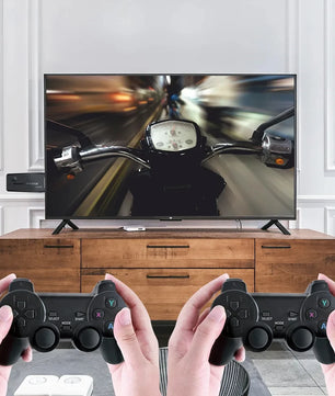 M8+64 Game Console Built-in 20000 + 64GB Two-person Wireless Controller 2.4G Stick 4K HD PS1 GBA Video Children's Christmas Gift