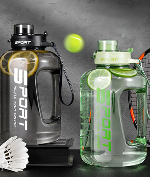 Water Bottle Large Sports Water Bottle Travel Kettle Large Fitness Gym Portable Capacity with Straw Leakage-Proof Cup Drinkware