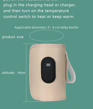 USB constant temperature heating bottle cup cover insulation artifact warm milk cover portable universal insulation cover for ou