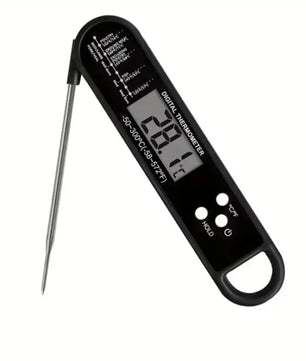 Waterproof Digital Food Kitchen Thermometer For Oven Meat Cooking Grilling With Rotating LCD Screen Alarm Function