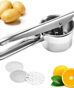 Stainless Steel Potato Masher & Vegetable Juicer