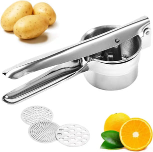 Stainless Steel Potato Masher & Vegetable Juicer