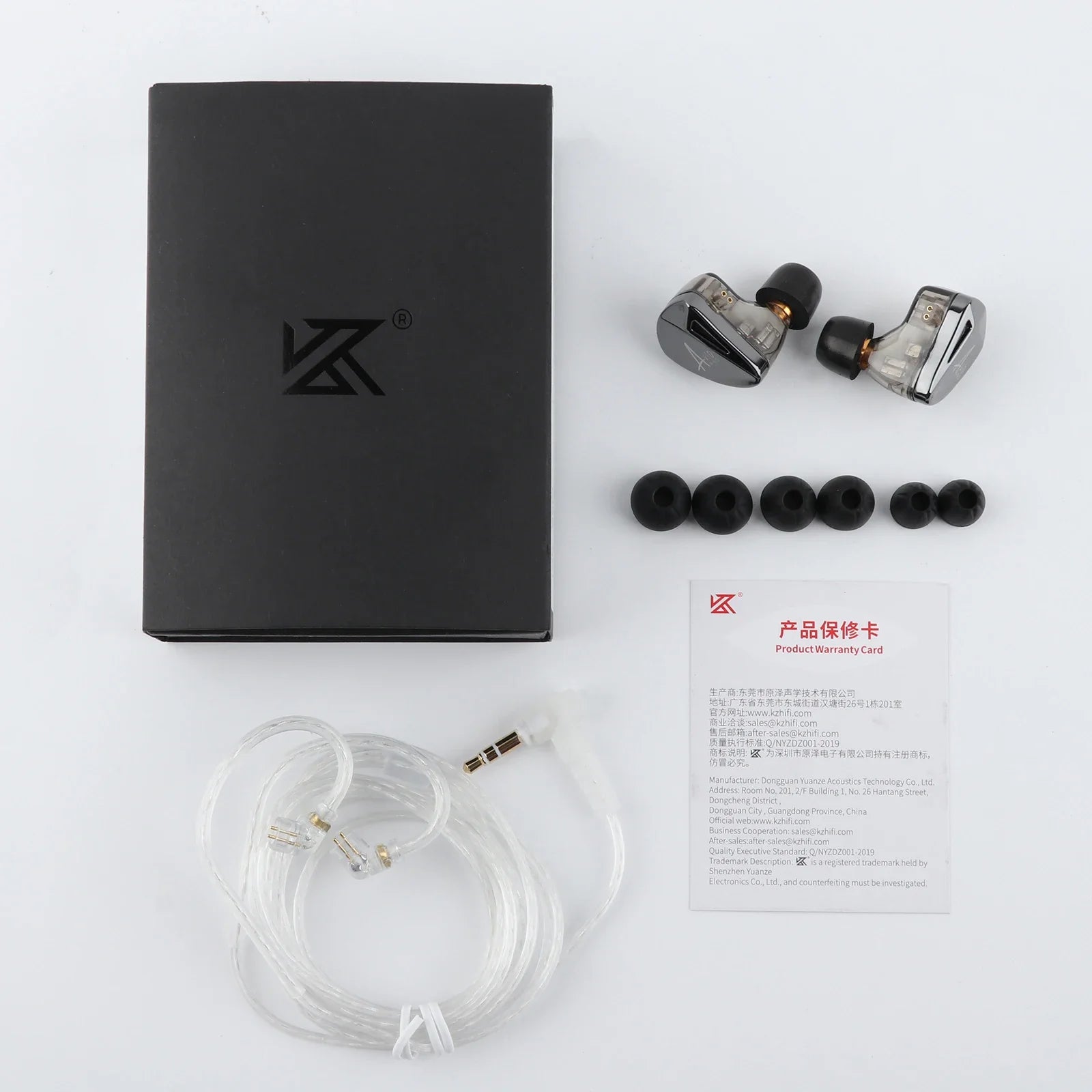 KZ AS10 PRO 5BA IEM In-Ear Monitor HiFi Bass Stereo Earphones Wired Earbuds with Silver-plated Cable for Audiophiles Musicians