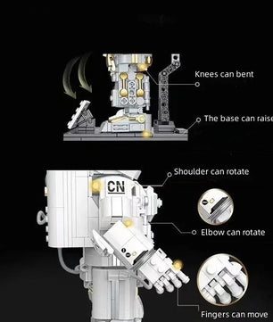 900PCS MOC Spaceman Astronaut Model Building Blocks Mechanical Exploring Adventure Assemble Bricks Puzzle Toy Christmas Gift Kid
