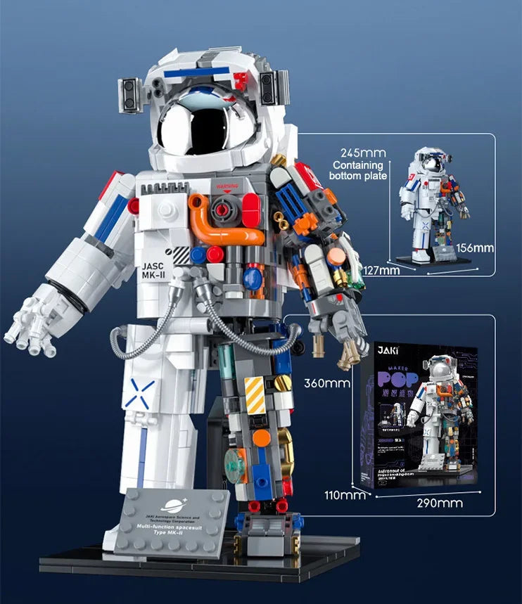 900PCS MOC Spaceman Astronaut Model Building Blocks Mechanical Exploring Adventure Assemble Bricks Puzzle Toy Christmas Gift Kid