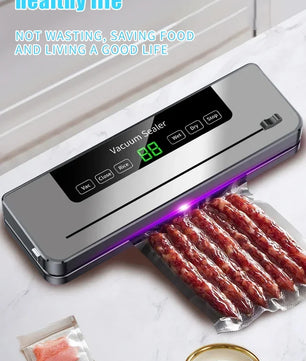 Electric Vacuum Sealer Food Storage Seal Touch Button Dry/Wet Built-in Cutter Kitchen Food Sealing Vacuum packaging machine