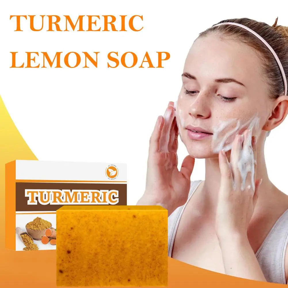Turmeric Soap Face Cleansing Anti Acne Whitening Skin Lightening Face Remove