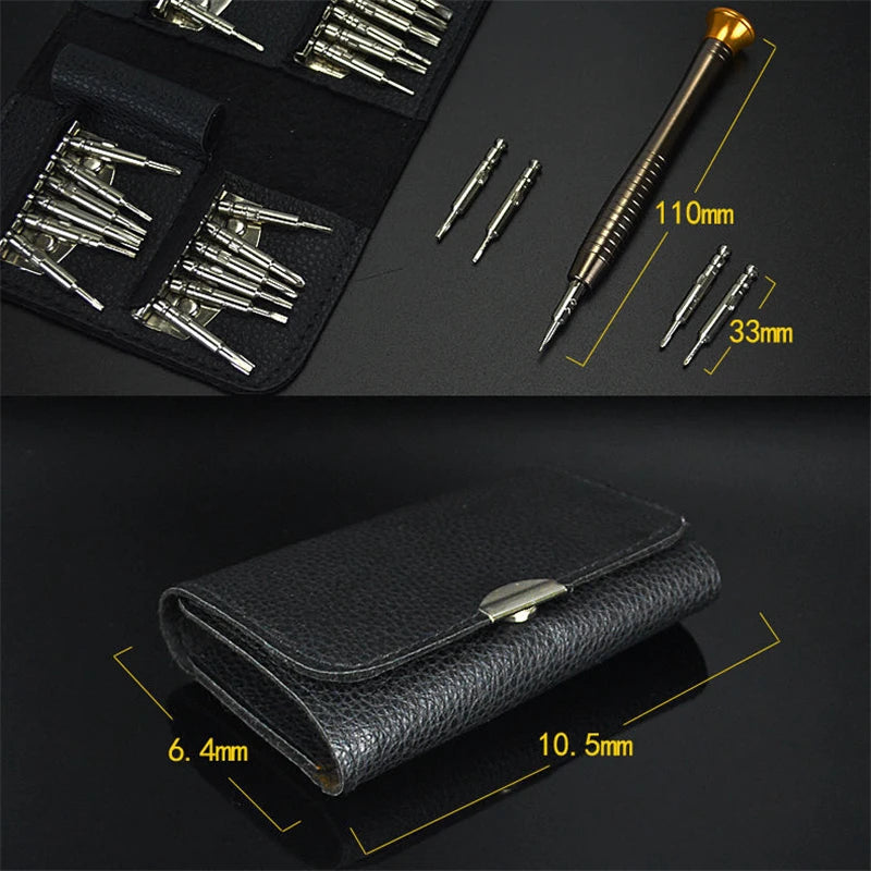 25 PCS Magnetic Screwdriver Set Multi-function Hand Tool Precision Phone  Camera Repair Torx Hex Screw Driver Bits Kits Bag